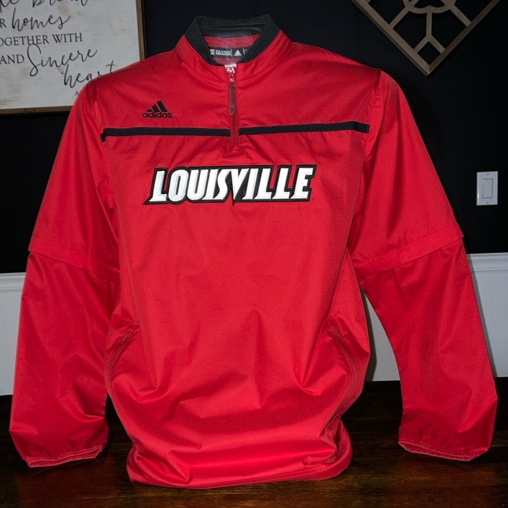 Adidas | Red Louisville Cardinals Pullover | Unisex | Size Small